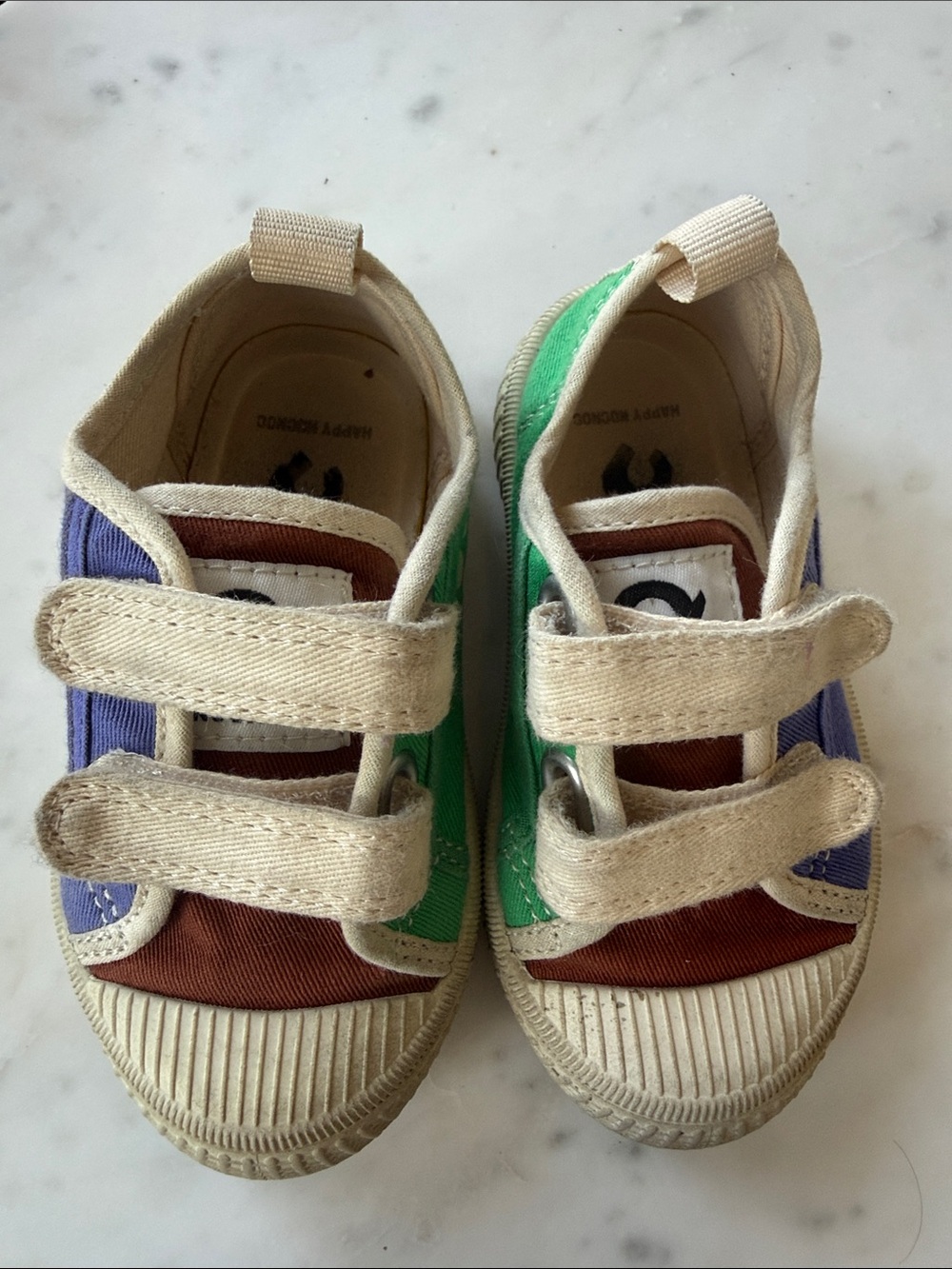 Kids Multi-Color Canvas Velcro Sneakers